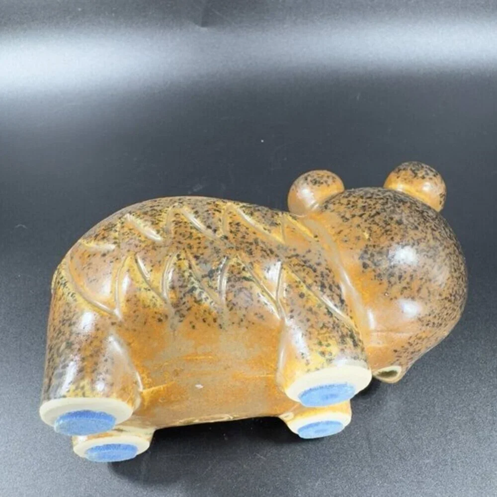 Takahashi San Francisco Hippopotamus Bear Animal Figurine‎ Candle Holder Planter